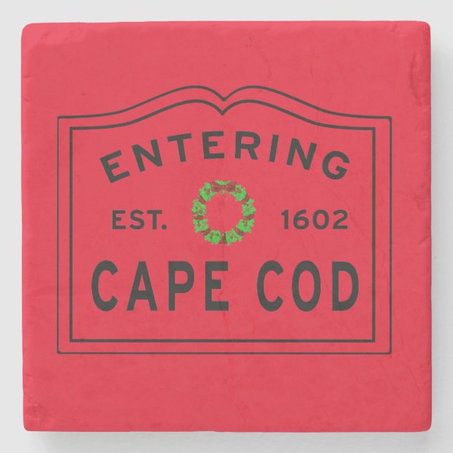 Cape Cod Christmas Stone Untersetzer (Vorderseite)