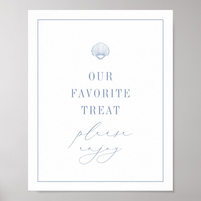 CAPE COD Coastal Blue Dessert Leckerei Zeichen Poster (Vorne)