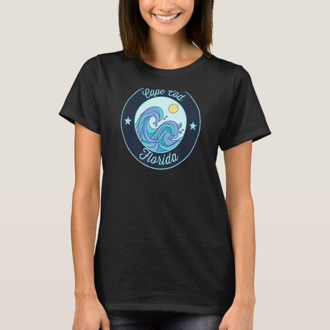 Cape Cod Fl Florida Souvenir Nautical Surfer Graph T-Shirt (Vorderseite)