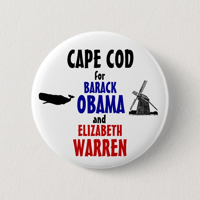 CAPE COD für Obama und Waren 2012 Button (Vorderseite)