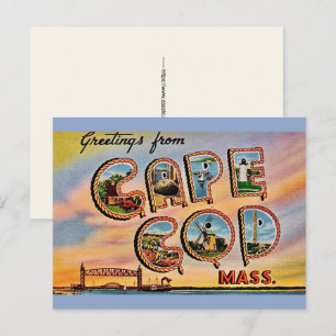 Cape Cod Großbuchstaben-Postkarte Postkarte