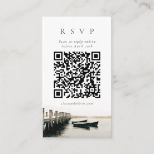 Cape Cod Hafen Dock Nautilus QR Code RSVP Karte