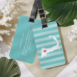 Cape Cod Heart Zuhause Town Gepäckanhänger