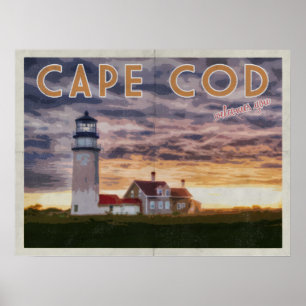 Cape Cod heißt Sie willkommen Vintage Reise Poster