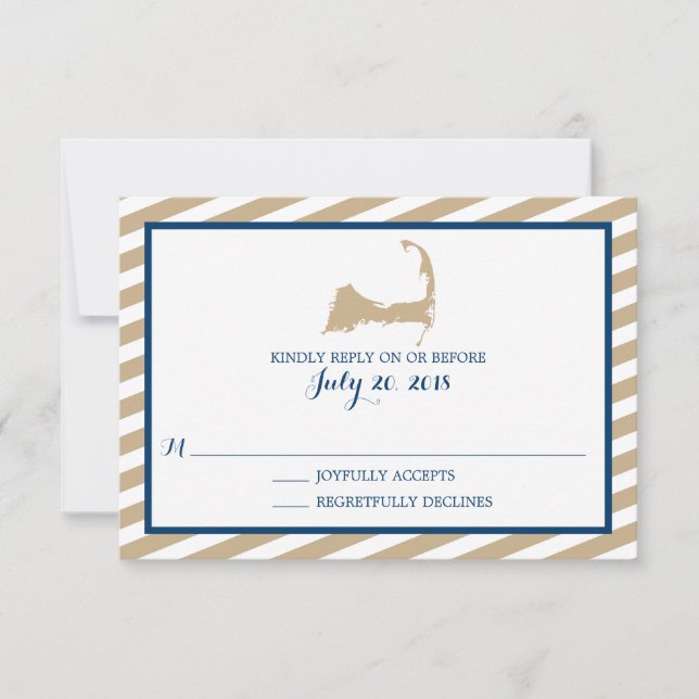 Cape Cod | HochzeitsrSVP RSVP Karte (Vorderseite)
