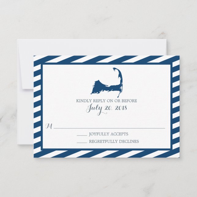 Cape Cod | HochzeitsrSVP RSVP Karte (Vorderseite)