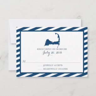 Cape Cod HochzeitsrSVP RSVP Karte