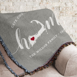 Cape Cod Home Town Personalized Decke