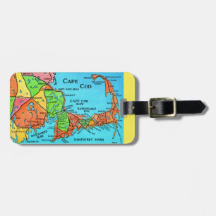 Cape Cod Karte Gepäckanhänger