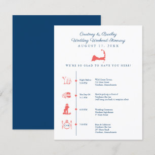 Cape Cod Karte Hochzeitsempfang Zeitplan Zeitachse