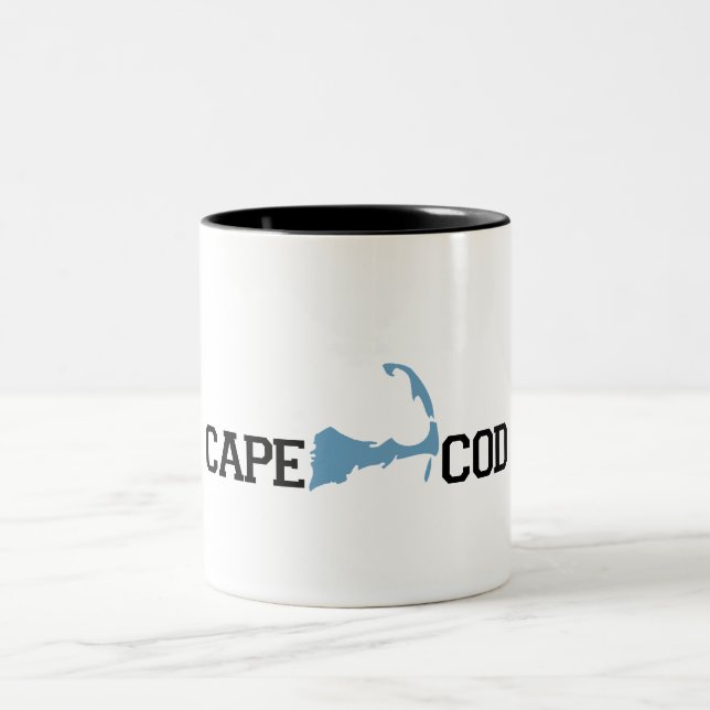 Cape Cod"Karten-" Entwurf Zweifarbige Tasse (Mittel)