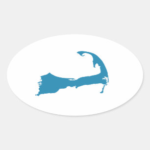 Cape Cod-Kartenaufkleber Ovaler Aufkleber