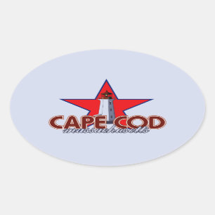 Cape Cod-Leuchtturm Ovaler Aufkleber