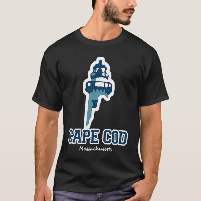 Cape Cod Lighthouse Massachusetts College Varsity T-Shirt (Vorderseite)