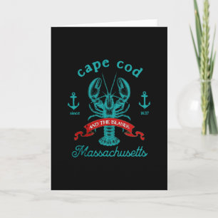 Cape Cod Ma Hummerfischen Vintage Machusetts Anden Karte