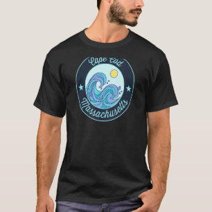 Cape Cod Ma Massachusetts Souvenir Nautical Surfer T-Shirt