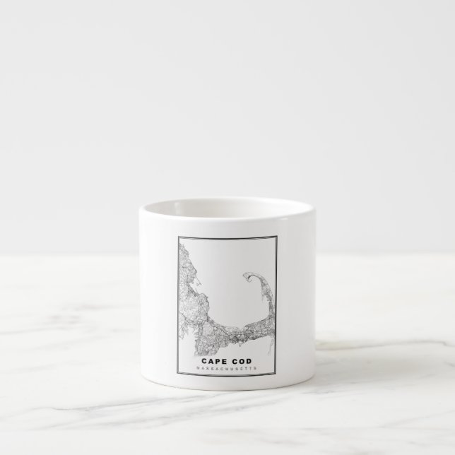 Cape Cod Map Espressotasse (Vorderseite)