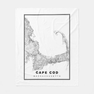 Cape Cod Map Fleecedecke