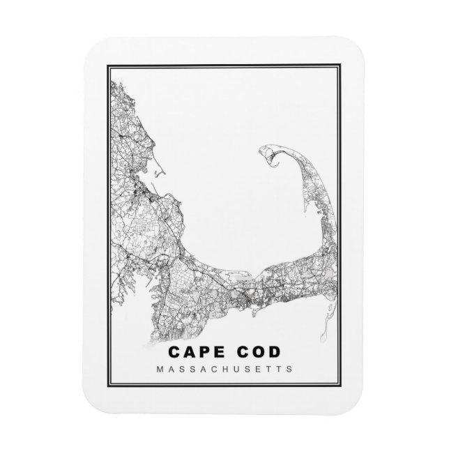 Cape Cod Map Magnet (Vertikal)