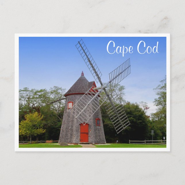 Cape Cod Mass Eastham Windmill Post Card Postkarte (Vorderseite)