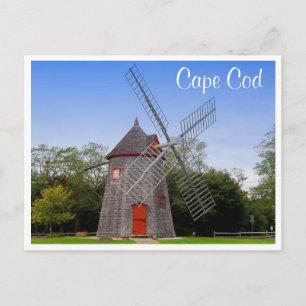 Cape Cod Mass Eastham Windmill Post Card Postkarte