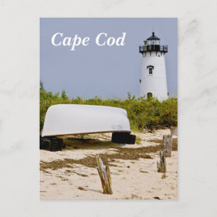 Cape Cod Mass Edgartown Lighthouse Post Card Postkarte