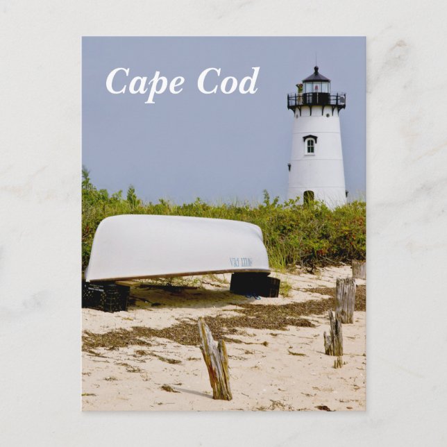 Cape Cod Mass Edgartown Lighthouse Post Card Postkarte (Vorderseite)