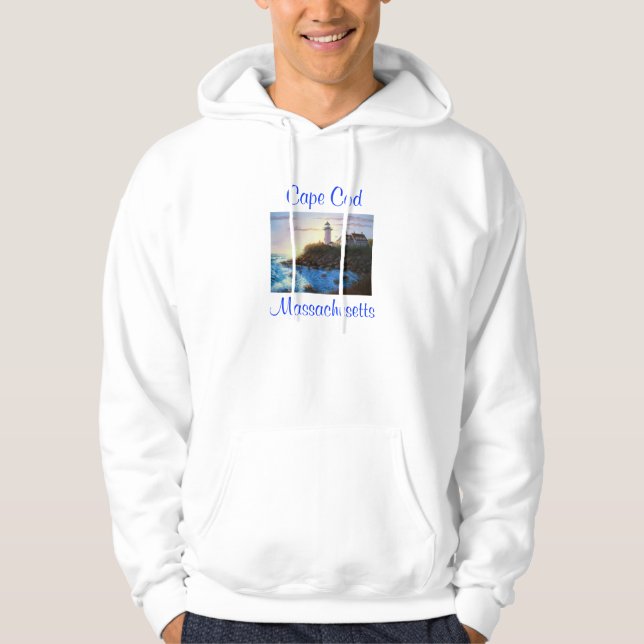 Cape Cod Mass Nobska Lighthouse Sweatshirt Hoodie (Vorderseite)