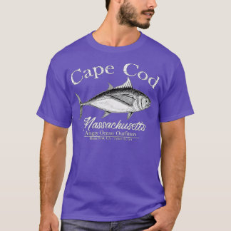 Cape Cod Massachusetts Angeln una Fisch T-Shirt