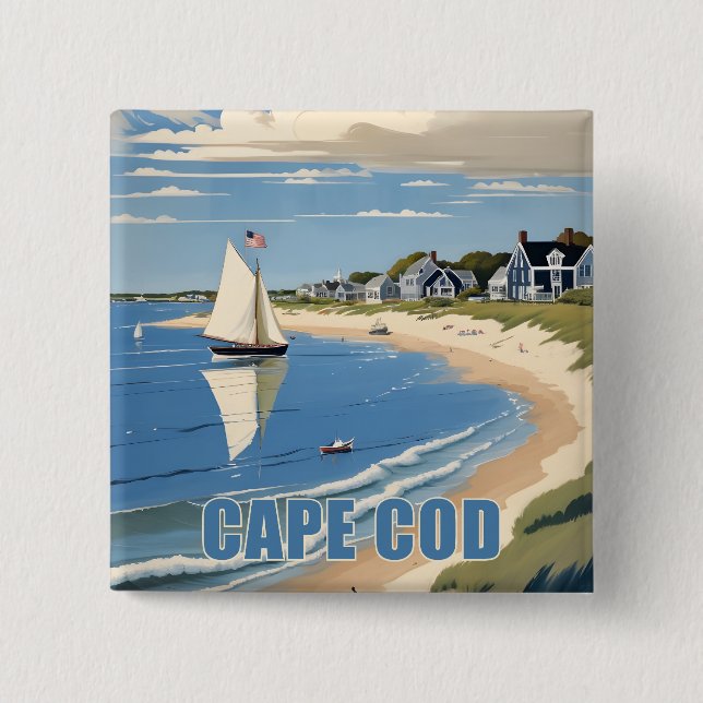Cape Cod Massachusetts Button (Vorderseite)