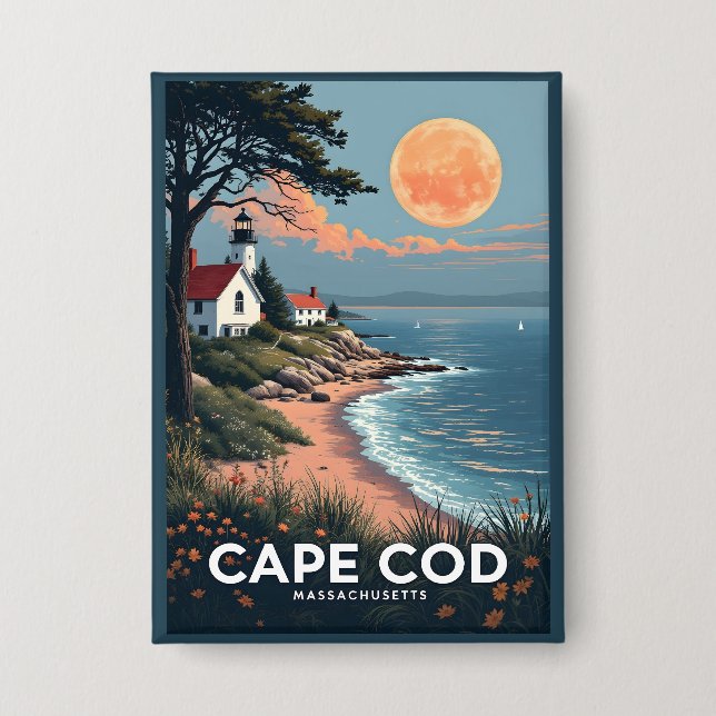 Cape Cod Massachusetts Button (Vorderseite)