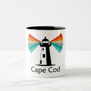 Cape Cod Massachusetts Leuchtturm Regenbogen Zweifarbige Tasse