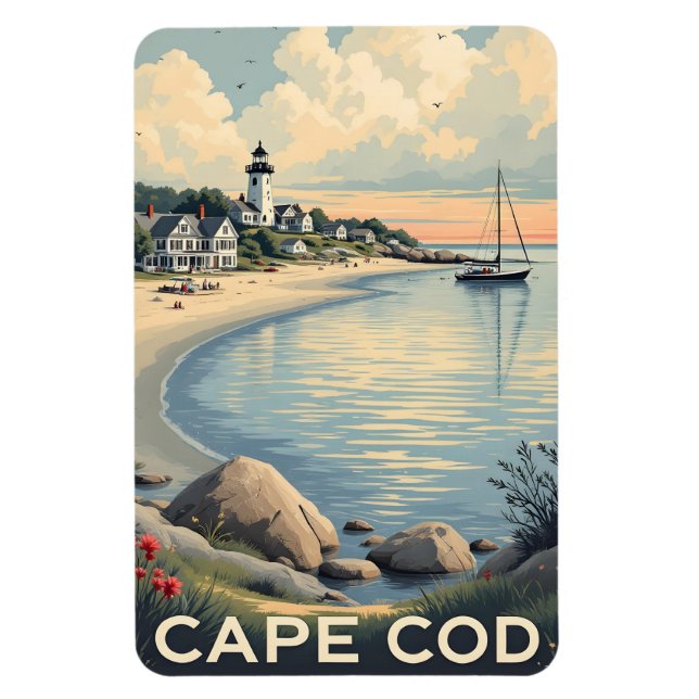 Cape Cod Massachusetts Magnet (Vertikal)