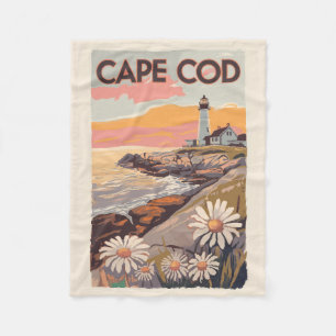 Cape Cod Massachusetts Malerische Reise Kunst Retr Fleecedecke