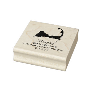 Cape Cod Massachusetts Map Wedding Gummistempel