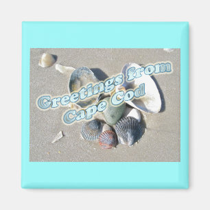 Cape Cod Massachusetts - Muschel & Surf Magnet