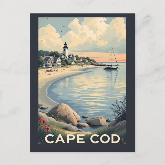 Cape Cod Massachusetts Postkarte (Vorderseite)