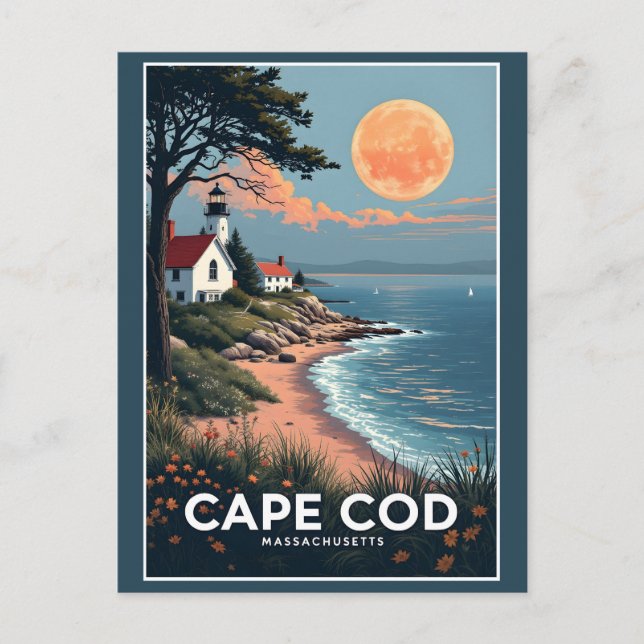 Cape Cod Massachusetts Postkarte (Vorderseite)