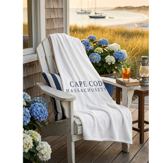 Cape Cod Massachusetts Preppy Küstenhaus-Stil Fleecedecke
