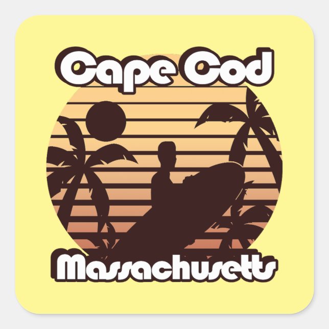 Cape Cod Massachusetts Quadratischer Aufkleber (Vorderseite)
