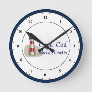 Cape Cod Massachusetts Round Clock Runde Wanduhr