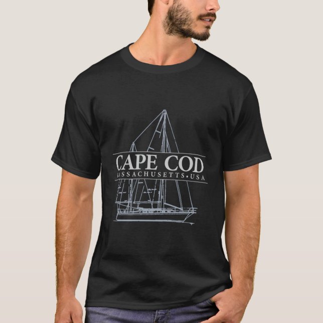 Cape Cod Massachusetts Sailboat T-Shirt (Vorderseite)