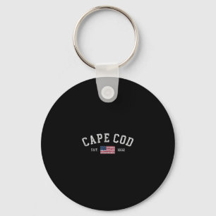 Cape Cod Massachusetts US-Flagge Est 1602 Urlaubs- Schlüsselanhänger
