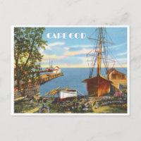 Cape Cod Massachusetts Vintage Boote und Docks