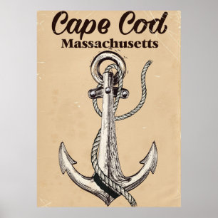 Cape Cod Massachusetts Vintage Reiseplakat Poster
