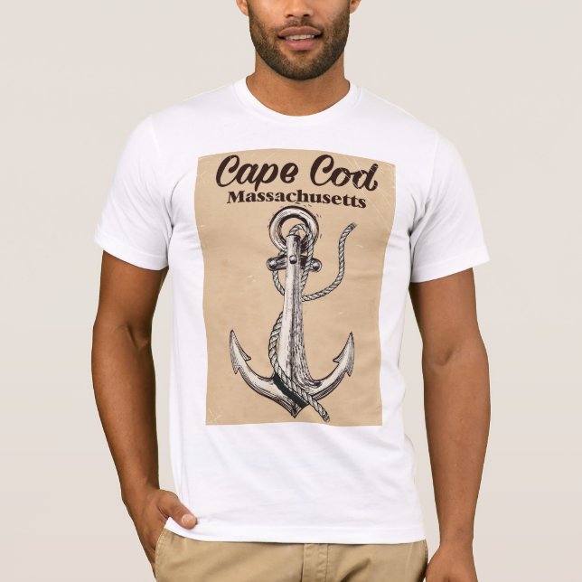 Cape Cod Massachusetts Vintage Reiseplakat T-Shirt (Vorderseite)