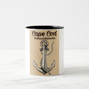 Cape Cod Massachusetts Vintage Reiseplakat Zweifarbige Tasse