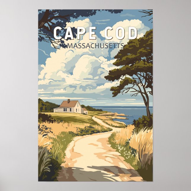 Cape Cod Massachusetts Wandern Vintag Poster (Vorne)