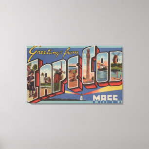 Cape Cod, MassachusettsLarge Buchstabe-Szenen Leinwanddruck