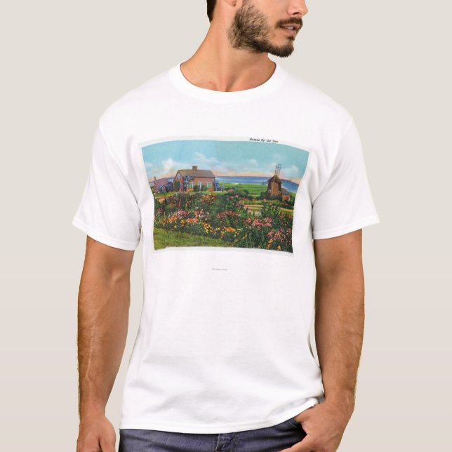 Cape Cod, MassachusettsView der Häuser durch T-Shirt (Vorderseite)